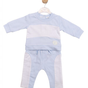 Mintini blue Colour Block Trousers Set - MB7010B