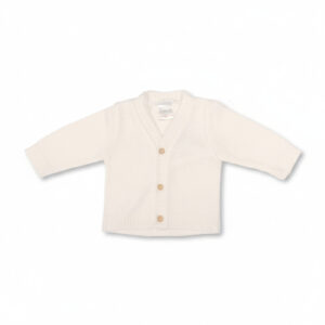 White Knit V-Neck Cardigan - NT10-1002W