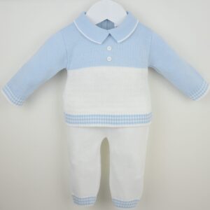 Pex Parker trouser suit blue/ white