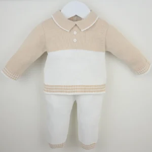 Parker Trouser Suit in natural/ white