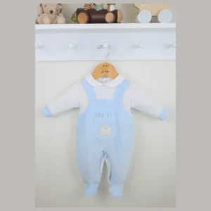Pex Boys Bear Dungaree Sleepsuit Blue B1029009