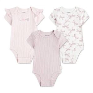 Huggies primrose pink 3 pack of vests